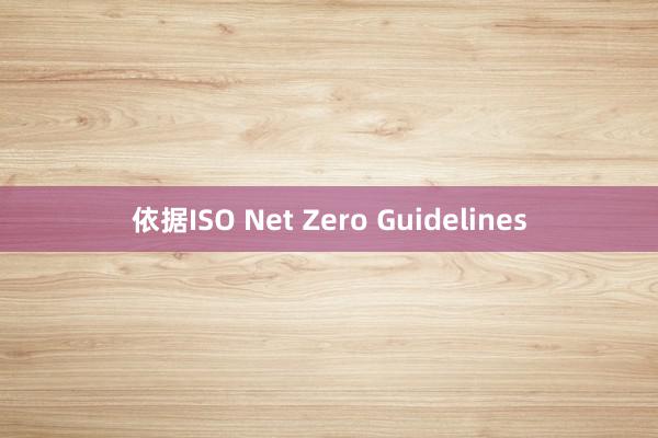 依据ISO Net Zero Guidelines