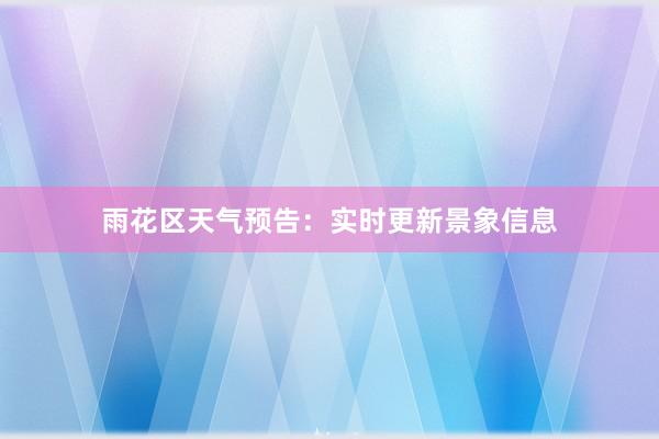 雨花区天气预告：实时更新景象信息